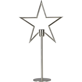 Lampa świąteczna gwiazda Tindra chrom